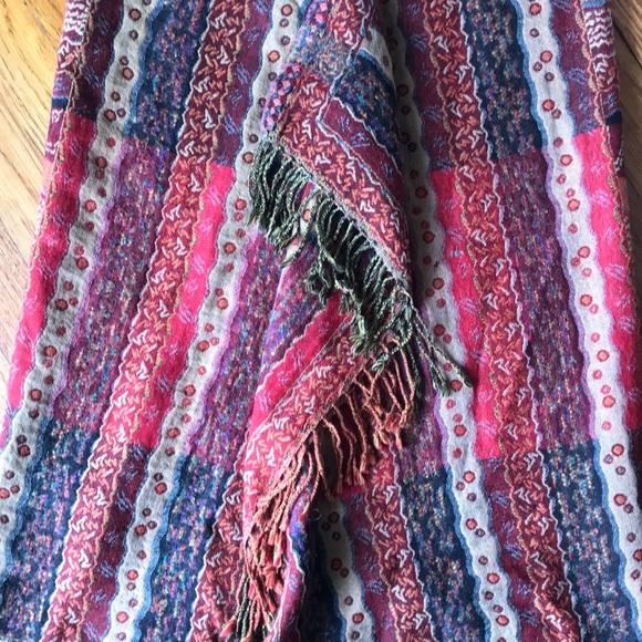 Gypsy tapestry midi skirt with front fringe size 4 - Picture 7 of 8